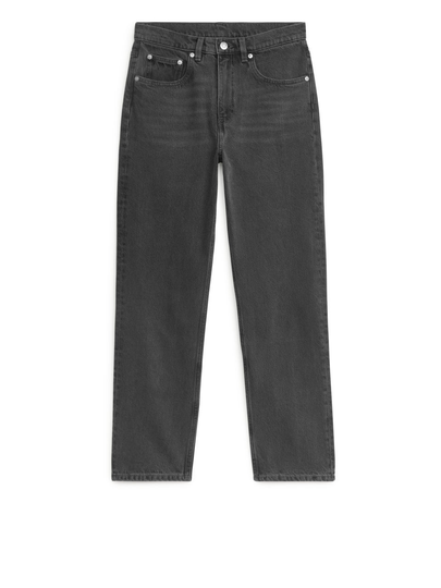 REGULAR CROPPED Non-Stretch Jeans - Grey