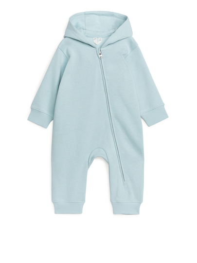Hooded Jersey Overall - Turquoise