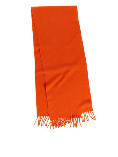 Woven Cashmere Scarf - Orange