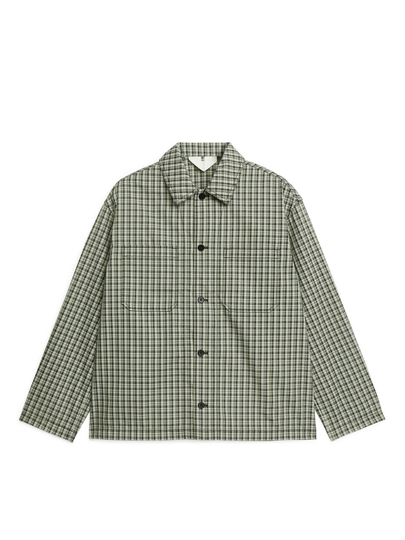 Technical Check Overshirt - Green