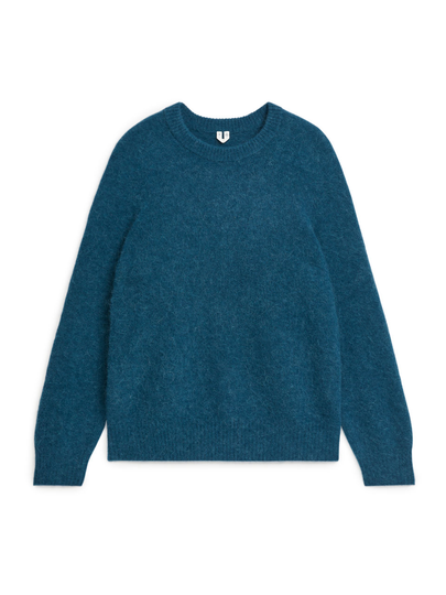 Alpaca & Merino Jumper - Turquoise