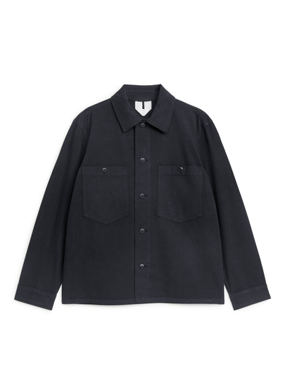 Cotton-Canvas Utility Jacket - Blue