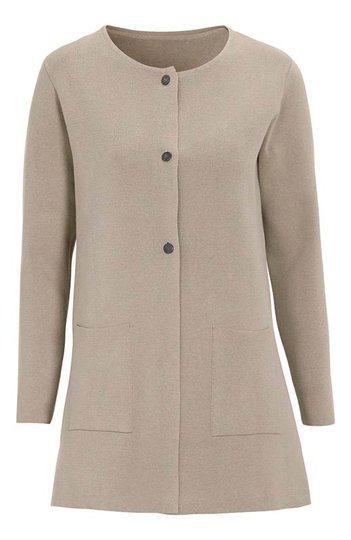 Cellbes Lång cardigan med metallknappar Beige