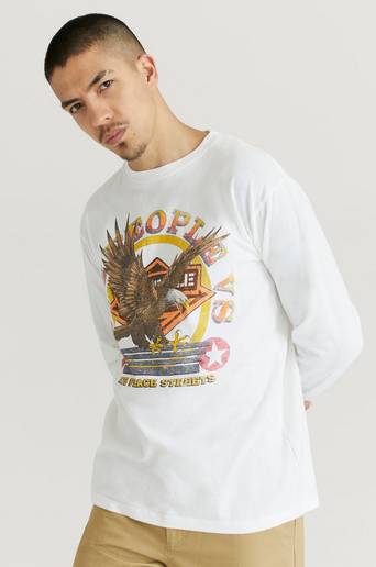 The People Vs. Långärmad t-shirt Soraing Longsleeve Tee Vit