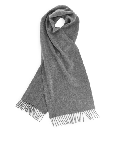 Woven Cashmere Scarf - Grey
