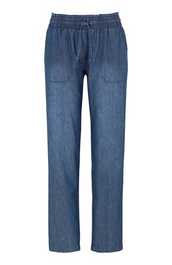 Cellbes Ledig denimbyxa med resår i midjan Blå denim