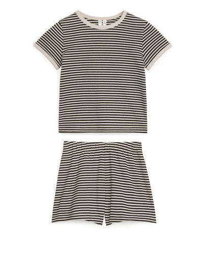 Short Jersey Pyjama Set - Black