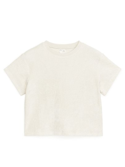 Cotton Towelling T-Shirt - Beige