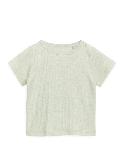 Natural Dye Rib Top - Green