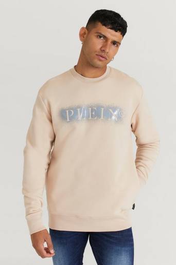 Philipp Plein Sweatshirt LS Spray Effect Beige