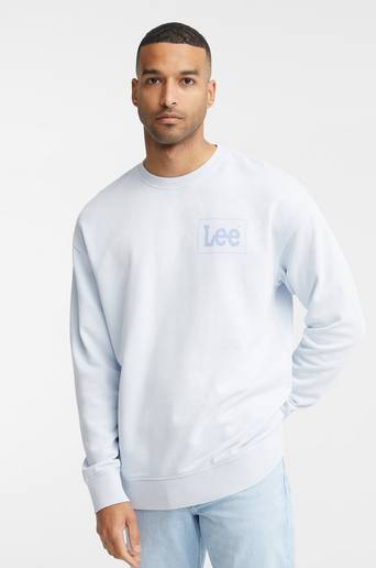 Lee Sweatshirt Logo Loose Crew Blå