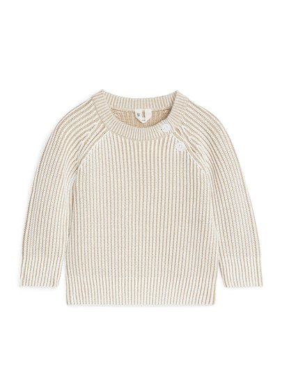 Two Toned Jumper - White