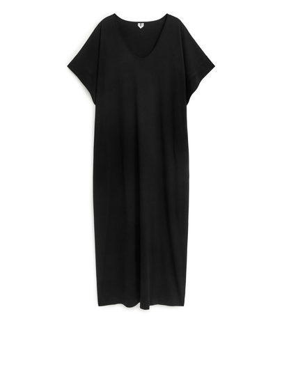 Oversized Jersey Dress - Black