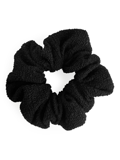 Recycled Polyester Blend Scrunchie - Black