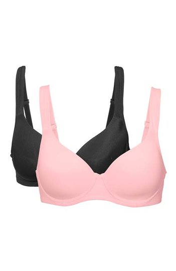 Cellbes T-shirt bh Sara 2-Pack Rosa Svart