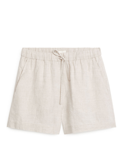 Linen Shorts - Beige