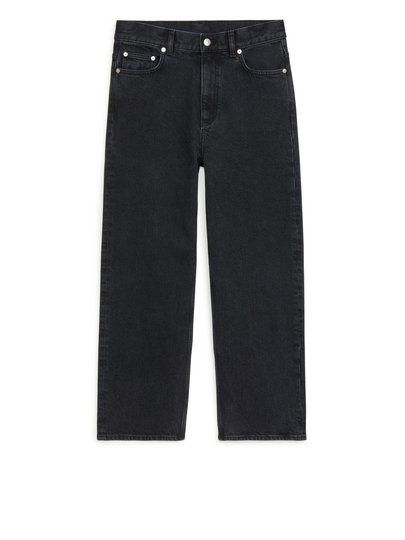 STRAIGHT CROPPED STRETCH Jeans - Black