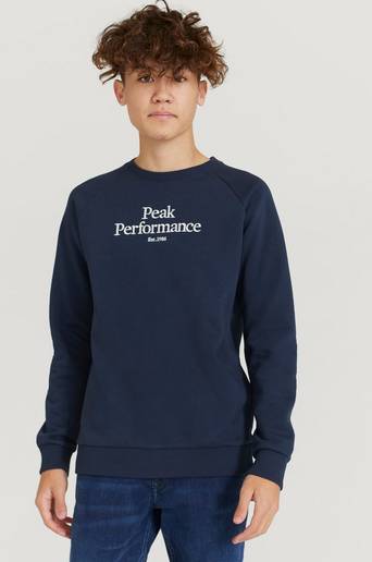 Peak Performance Sweatshirt Jr Original Crew Blå