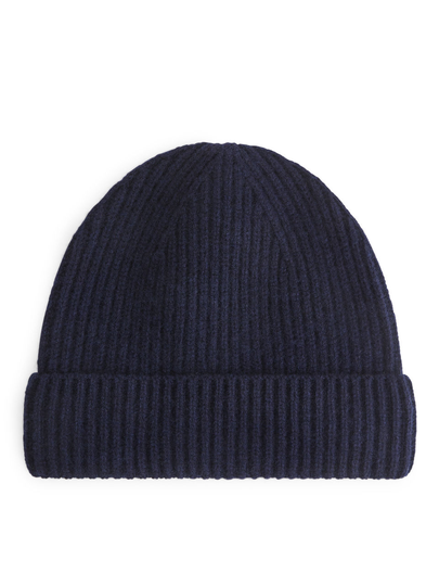 Cashmere Blend Beanie - Blue