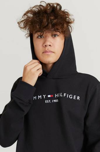 Tommy Hilfiger Hoodie Essential Hoodie Svart