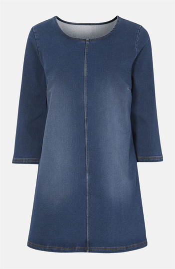 Jeanstunika med ¾-ärmar