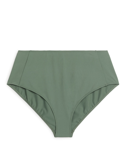 High Waist Bikini Brief - Green