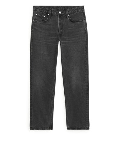 CURVED CROPPED Jeans - Black