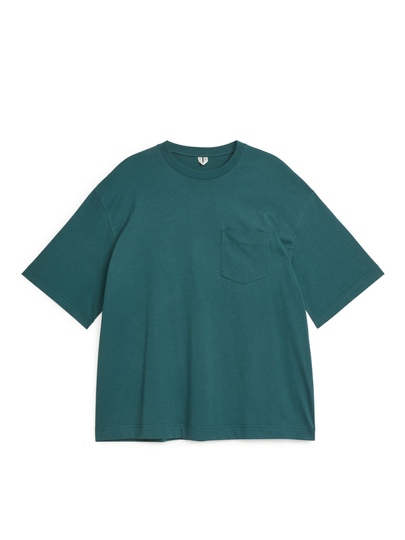 Lightweight Pocket-Detail T-Shirt - Turquoise