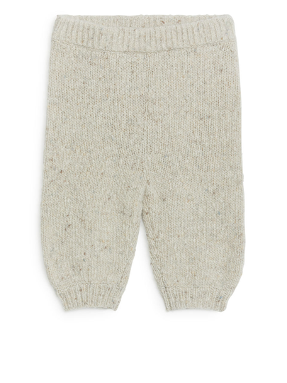 Neps Wool Trousers - Beige