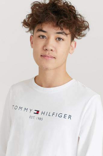 Tommy Hilfiger Långärmad T-Shirt Essential Tee L/S Vit