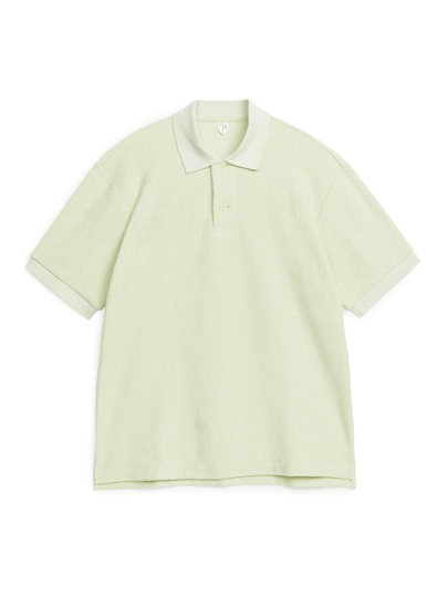 Towelling Polo Shirt - Green