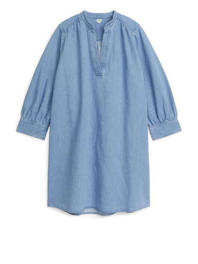 Cotton Tunic Dress - Blue