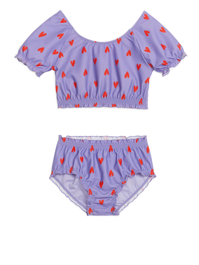Frill Bikini Set - Purple