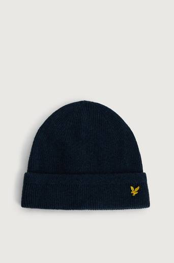 Lyle & Scott Mössa Racked Rib Beanie Blå