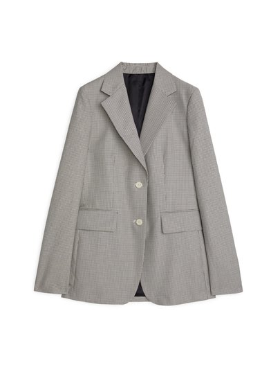 Wool Cotton Blazer - Beige