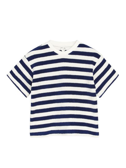 Cotton Towelling T-Shirt - Blue
