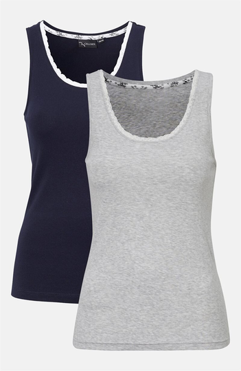 Linne med spetskant 2-pack