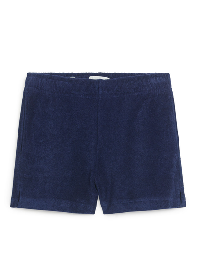 Cotton Towelling Shorts - Blue