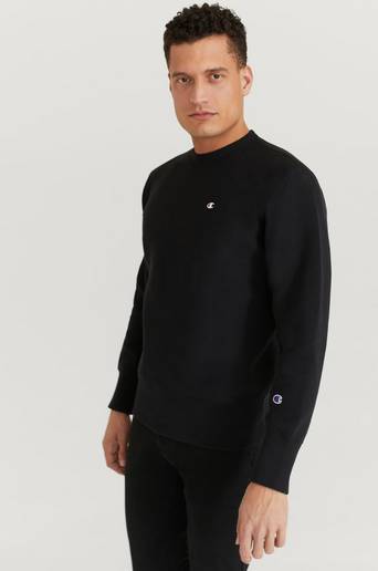 Champion Reverse Weave Sweatshirt Crewneck Sweatshirt Svart