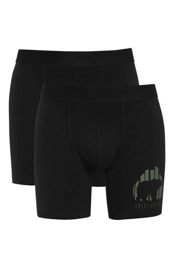 Cellbes Boxerkalsong med längre ben 2-Pack Mönstrad Svart