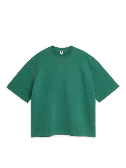 Short-Sleeved Terry Sweatshirt - Green