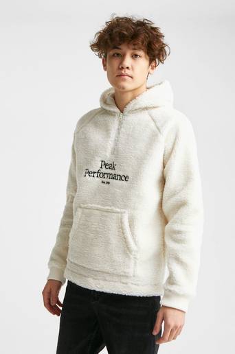 Peak Performance Hoodie Jr Original Pile Half Zip Natur