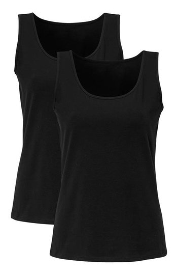 Cellbes Linne i trikå med stretch 2-Pack Svart