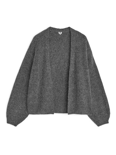 Yak Alpaca Blend Cardigan - Grey