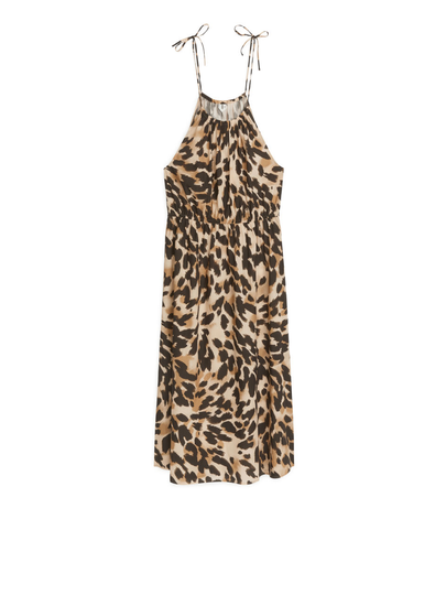 Lyocell Strap Dress - Beige