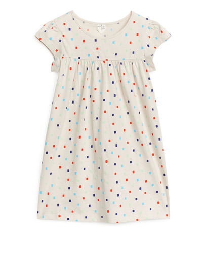 Short-Sleeve Nightdress - Beige