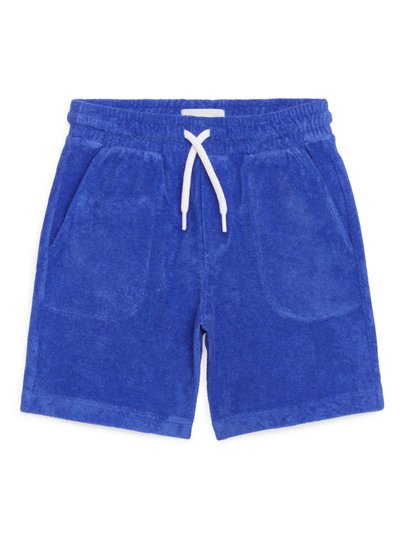 Cotton Towelling Shorts - Blue