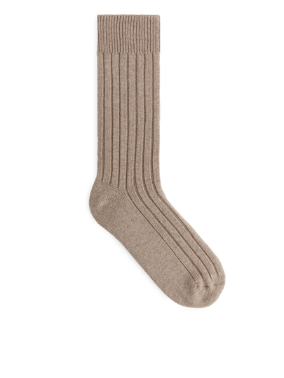 Cashmere Socks - Beige