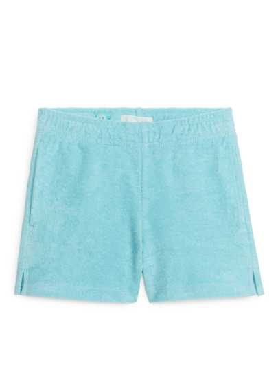 Cotton Towelling Shorts - Turquoise