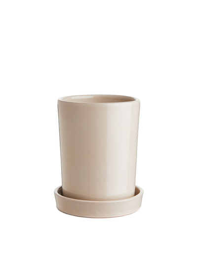 Terracotta Herb Pot - Beige